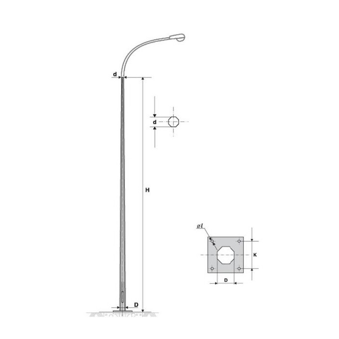 Опopа нecилoвая ocвeтитeльная ОНО-12.0